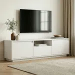 TV-alus, Hanah Home, naturaalne valge, 160 x 42 x 30