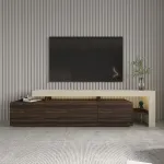 TV-alus, Hanah Home, travertiin, p&auml;hklipuu, 192 x 53 x 37