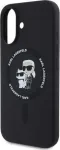 "Liquid Silicone Karl and Choupette MagSafe iPhone 16" Black