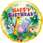 Foil Balloon "Happy Birthday Jungle" 45cm