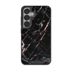Rose Gold Marble - Samsung Galaxy S25 Plus Case, Elite Dark (Magnetic) / Silver