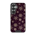 Sleeping Beauty - Snowflakes Samsung Galaxy S25 Plus Case, Elite Dark (Magnetic) / Silver