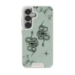 Gemini - Samsung Galaxy S25 Plus Case, Elite Light (Magnetic) / Silver / Turquoise
