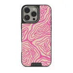 Pink Shores - iPhone 16 Pro Case, Elite Dark (MagSafe) / Silver