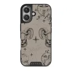 Aries - iPhone 16 Plus Case, Elite Dark (MagSafe) / Silver / Nude
