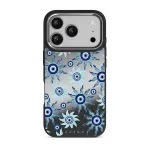 Blue Gaze - iPhone 17 Pro Case, Elite Mirror Dark (MagSafe) / Silver