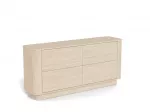 Atmore chest of drawers, Frame melamine oak w. pigm, Base melamine oak w. pigm, 160x40x75 cm