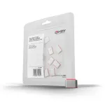 Lindy USB Type C Port Blockers (Without Key) - Pack of 10, Pink