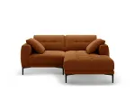 Right Velvet Sofa, "Lazio", 2 Seats, 205x174x86 Made in Europe