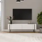 TV-alus, Hanah Home, valge, 160 x 45,6 x 31,4