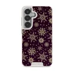 Sleeping Beauty - Snowflakes Samsung Galaxy S25 Case, Elite Light (Magnetic) / Silver