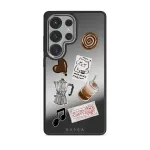 Oat Milk Please - Samsung Galaxy S25 Ultra Case, Elite Mirror Dark (Magnetic) / Silver