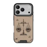 Libra - iPhone 17 Pro Case, Elite Dark (MagSafe) / Silver / Beige