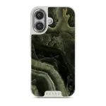 Misty Forest - Green Marble iPhone 16 Case, Elite Light (MagSafe) / Silver