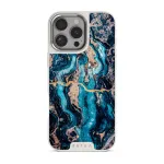 Mystic River - Blue Marble iPhone 16 Pro Case, Elite Light (MagSafe) / Silver