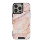 Morning Sunshine - Pastel Marble iPhone 16 Pro Case, Elite Dark (MagSafe) / Silver