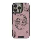 Pisces - iPhone 16 Pro Case, Elite Dark (MagSafe) / Silver / Pink