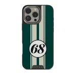 Classic Racing - iPhone 16 Pro Case, Elite Dark (MagSafe) / Silver
