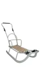 Sled metal with  handle to push - KUBUŚ - GREY