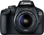 "Canon EOS 4000D + EF-S 18-55 DC III objektiiv".