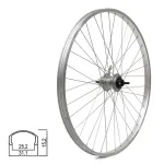 Tagaratas 28/29" // vabajooks/V-Brake, 36H, SRAM I-Motion 3-k&auml;iguline, mutrid, &uuml;heketiline, alumiinium (h&otilde;bedane)