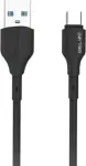 25 W USB-A/USB-C kaabel, 1 m, must