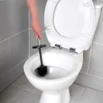 LA036034BLKPEU7 Antibac Flexible Head Toilet Brush - Black