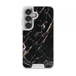 Rose Gold Marble - Samsung Galaxy S25 Case, Elite Light (Magnetic) / Silver