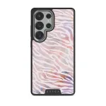 Sultry July - Zebra Samsung Galaxy S25 Ultra Case, Elite Dark (Magnetic) / Silver