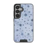Ice Queen - Snowflakes Samsung Galaxy S25 Plus Case, Elite Dark (Magnetic) / Silver