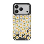 Pure Bliss - Daisy iPhone 17 Pro Case, Elite Mirror Dark (MagSafe) / Silver
