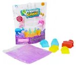 Purple kinetic sand with 5 castle-shaped moulds