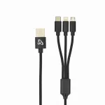 Sbox USB 2.0 8-pin/C-t&uuml;&uuml;pi/mikro-USB laadimine ainult 2,4A 1M HULK