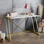 &Otilde;ppelaud, Hanah Home, valge Kuld, 120 x 75 x 60, cm
