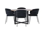 Durango s&ouml;&ouml;gilaud - must / p&auml;hkel MDF + Selma s&ouml;&ouml;gitool - must / must samet _4