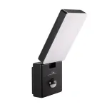 Maclean MCE516B v&auml;listingimustesse m&otilde;eldud seinale paigaldatav LED-valgusti PIR-anduriga, 10 W, 800 lm, 4000 K, IP65, must