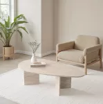 Diivanilaud, Hanah Home, klapp, travertiin, 139,5 x 42 x 79,5