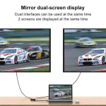 Dual Display 4K HDMI adapter to HDMI + VGA + 3,5&nbsp;mm