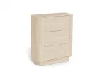 Atmore chest of drawers, Frame melamine oak w. pigm, Base melamine oak w. pigm, 90x40x107 cm