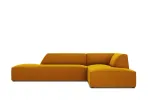 Velvet Modular Right Corner Sofa, "Siena", 4 Seats, 273x180x69 Made in Europe