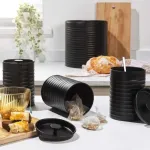 RH03270 Liniera 4-Piece Countertop Set, Black