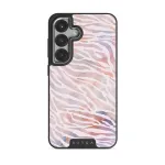 Sultry July - Zebra Samsung Galaxy S25 Case, Elite Dark (Magnetic) / Silver