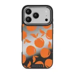 Peach Fuzz - iPhone 17 Pro Case, Elite Mirror Dark (MagSafe) / Silver