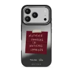 Nothing Changes - iPhone 17 Pro Case, Elite Mirror Dark (MagSafe) / Silver