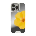 Hibiscus - iPhone 16 Pro Max Case, Elite Mirror Light (MagSafe) / Silver