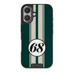 Classic Racing - iPhone 16 Plus Case, Elite Dark (MagSafe) / Silver