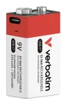 Verbatim 30251 USB-C laetav liitium-ioonaku 9 V, 335 mAh (pakendis 1 tk)