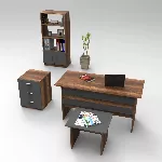 Kontorim&ouml;&ouml;bli komplekt, Hanah Home, p&auml;hkel Antratsiit, 140 x 73,8 x 60, cm