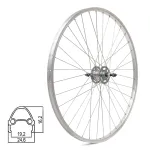 Tagaratas 28/29" // V-Brake, 36H, Shimano Nexus Inter 3-k&auml;iguline, mutrid, kaheketiline, alumiinium (h&otilde;bedane)