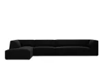 Velvet Modular Left Corner Sofa, "Siena", 5 Seats, 366x180x69 Made in Europe